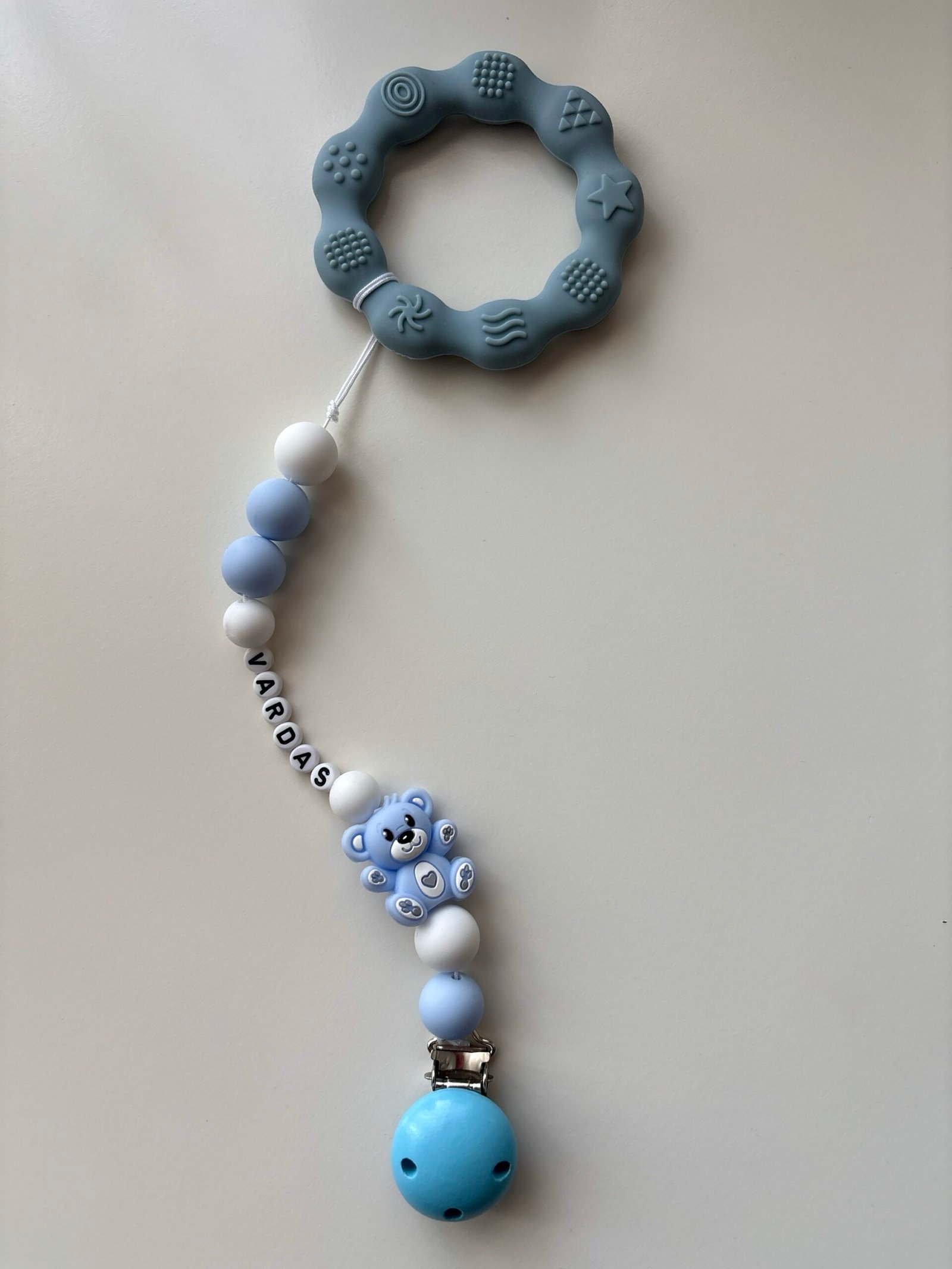 Vardinis kramtuko ir čiulptuko rinkinys "Baby boy" Mamuli