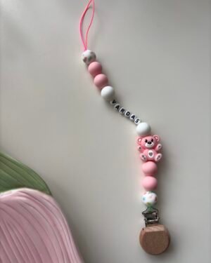 Vardinis čiulptuko laikiklis "Baby bear" Mamuli